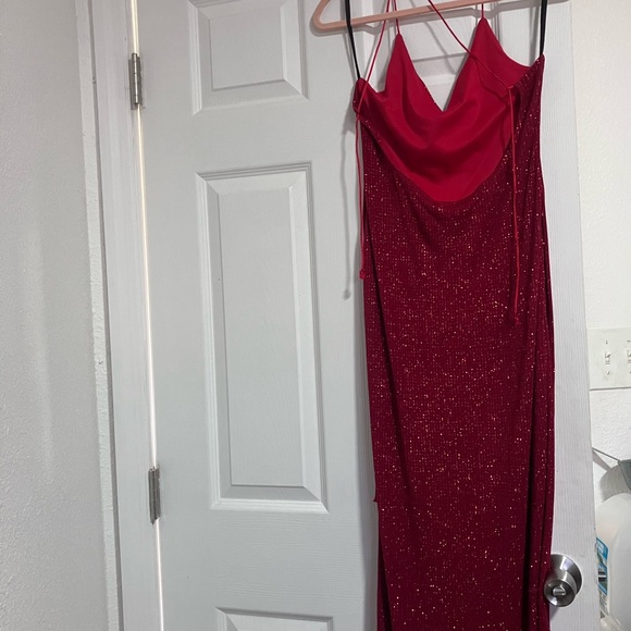 Red Backless Evening Dress - Picture 2 of 3